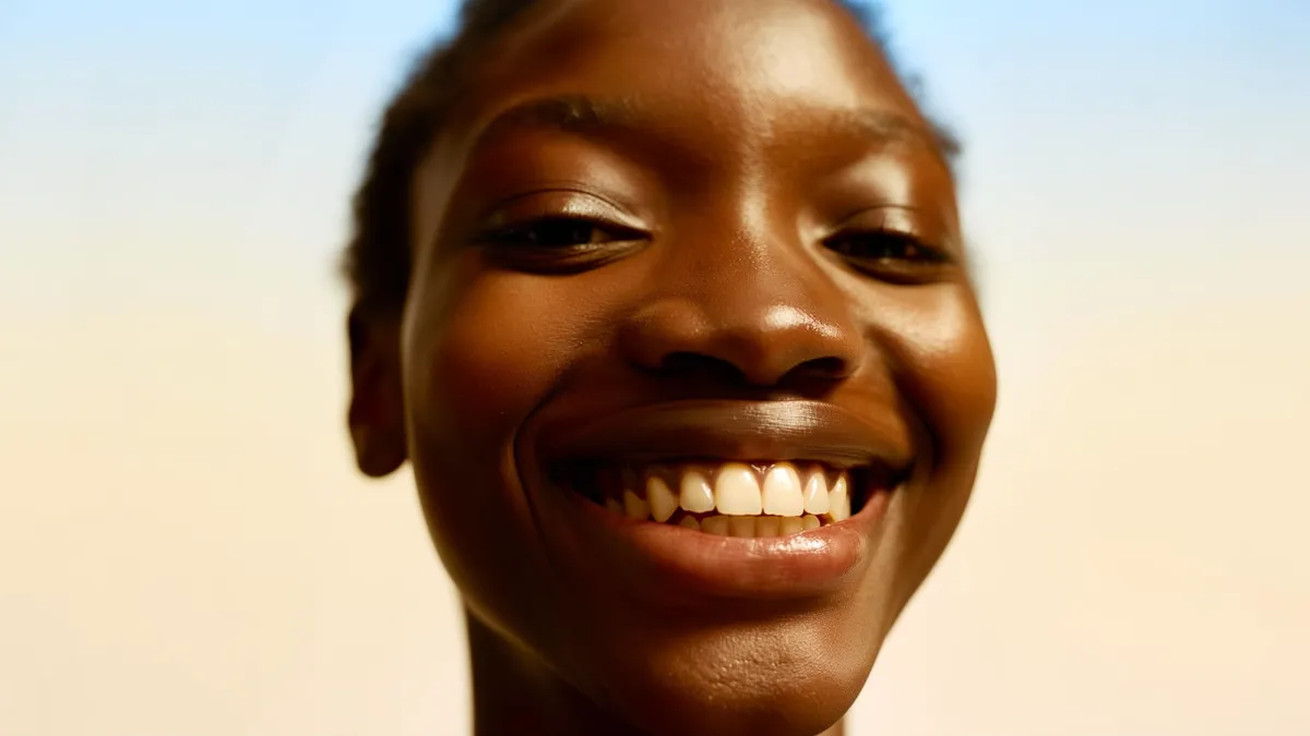 Beautiful smile closeup