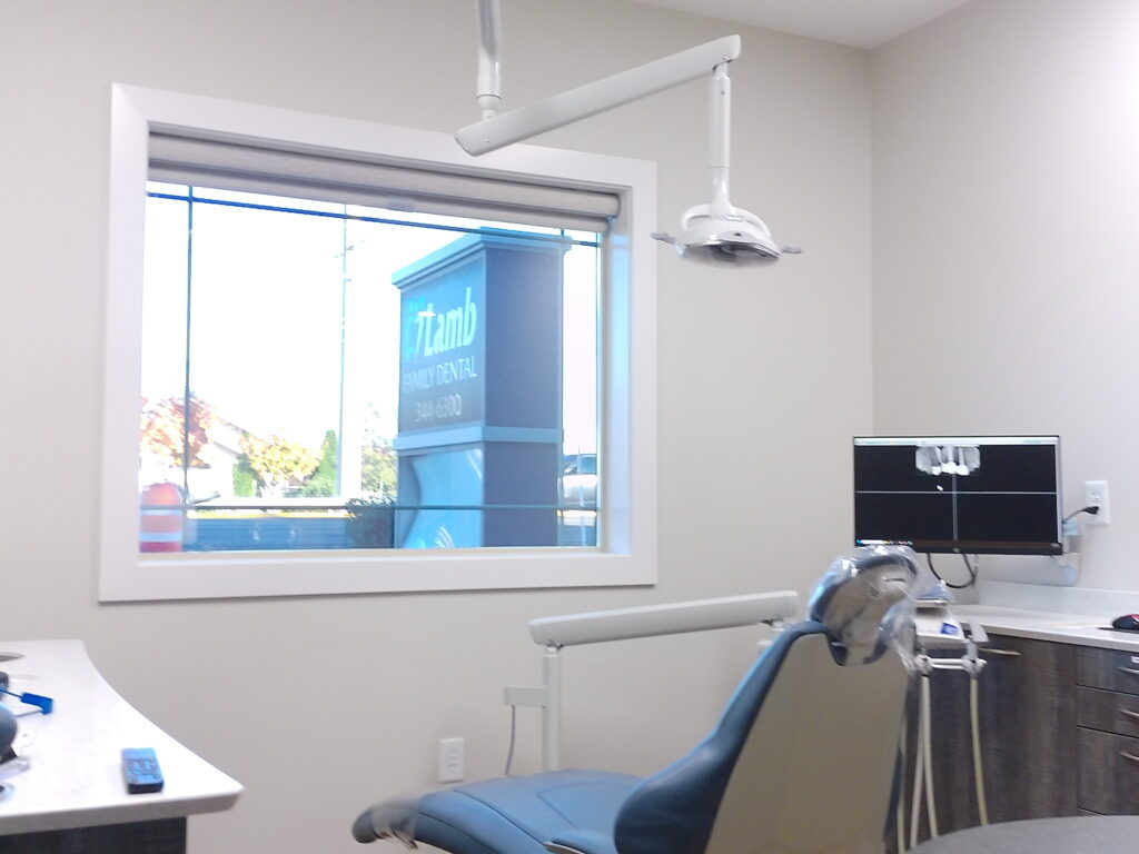 Another angle of the treatment room showing clinical setup