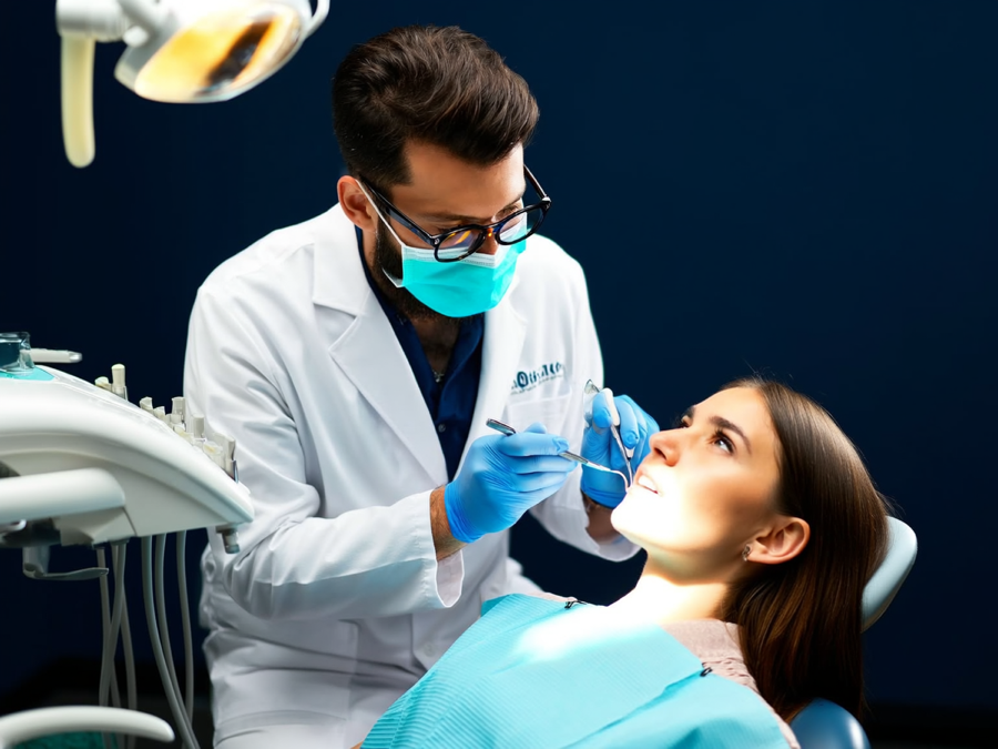 Emergency dentist treating a patient with urgent dental pain at Lamb Family Dental in Boise Idaho